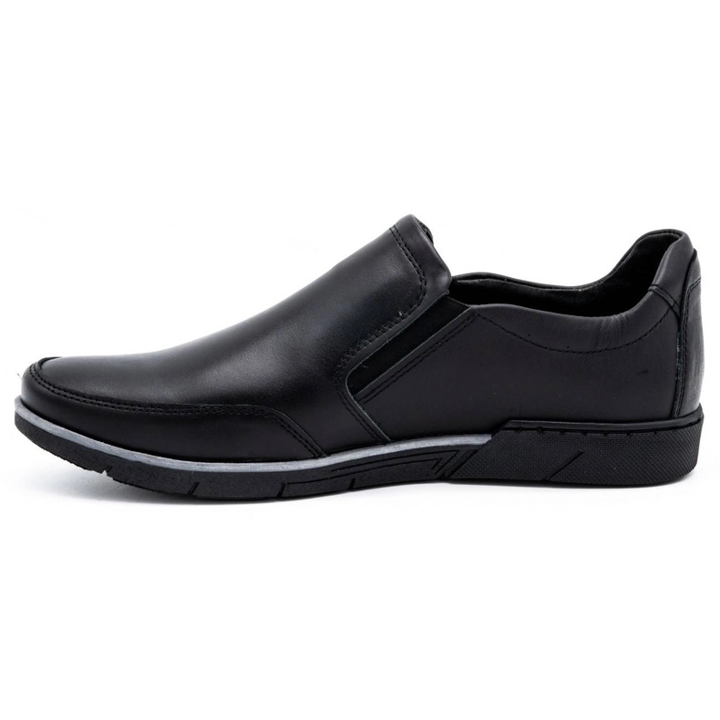 Polbut Slip on 2115 da uomo di colore nero in pelle 1