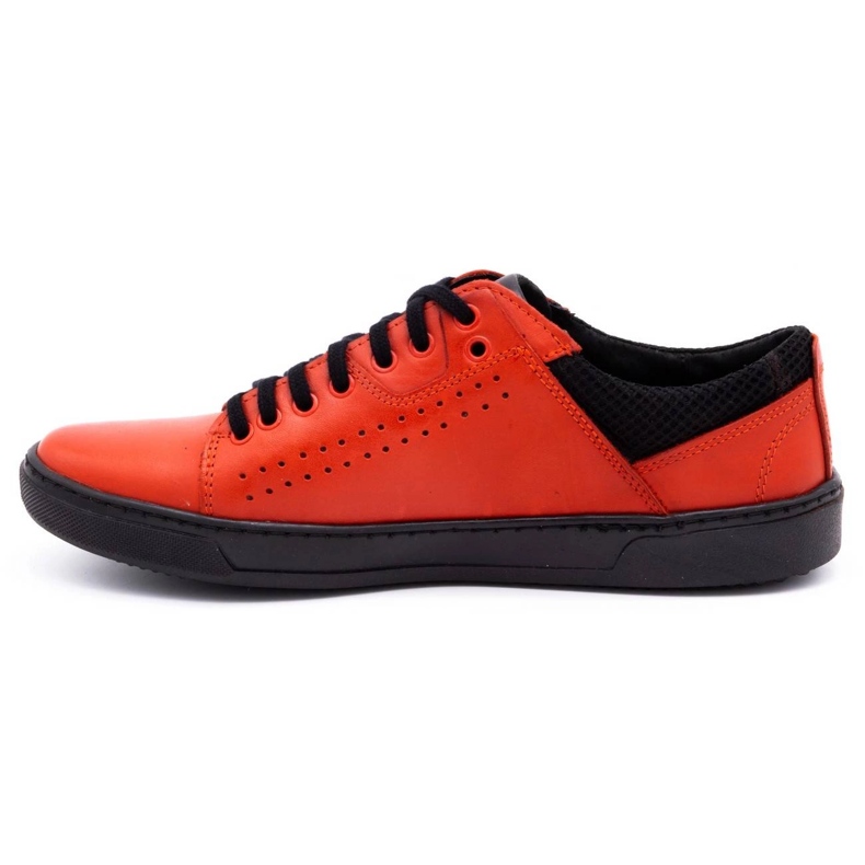 Olivier Scarpe casual da uomo in pelle 933MP rosse rosso 1