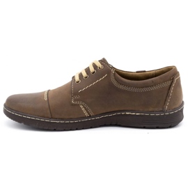 Olivier 416MP scarpe da uomo in pelle marrone 1