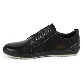Kampol Scarpe casual da uomo in pelle 61KAM nere nero 1