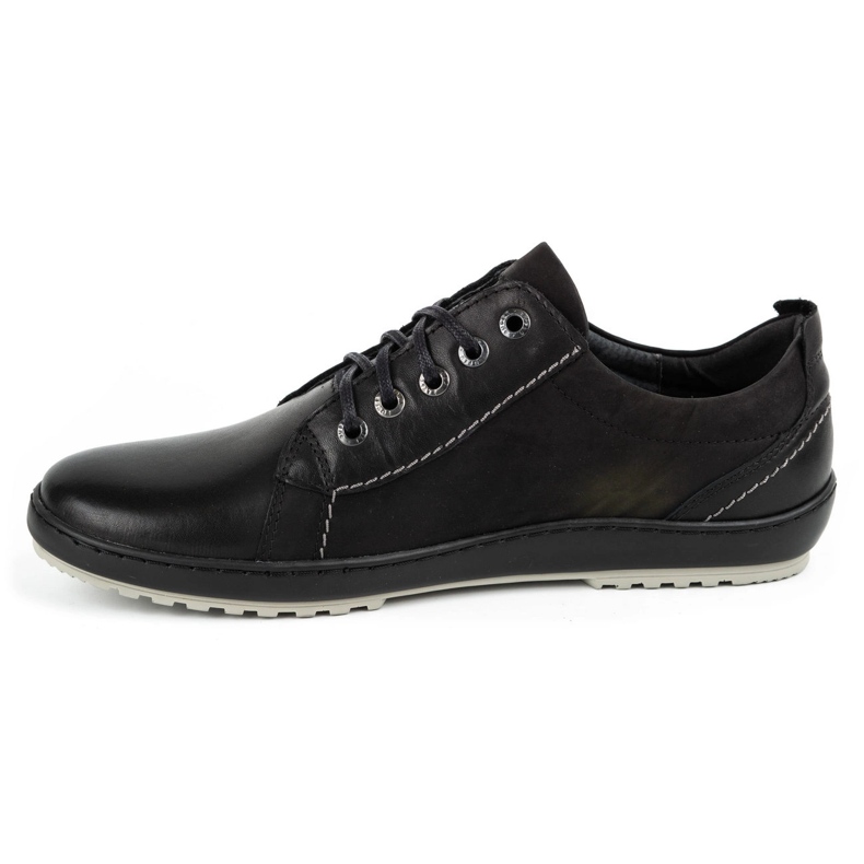 Kampol Scarpe casual da uomo in pelle 61KAM nere nero 1