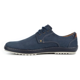 Kampol Scarpe casual da uomo in pelle 24KAM blu navy 1