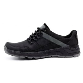 Olivier Scarpe da trekking da uomo in pelle 292GT nere nero 1
