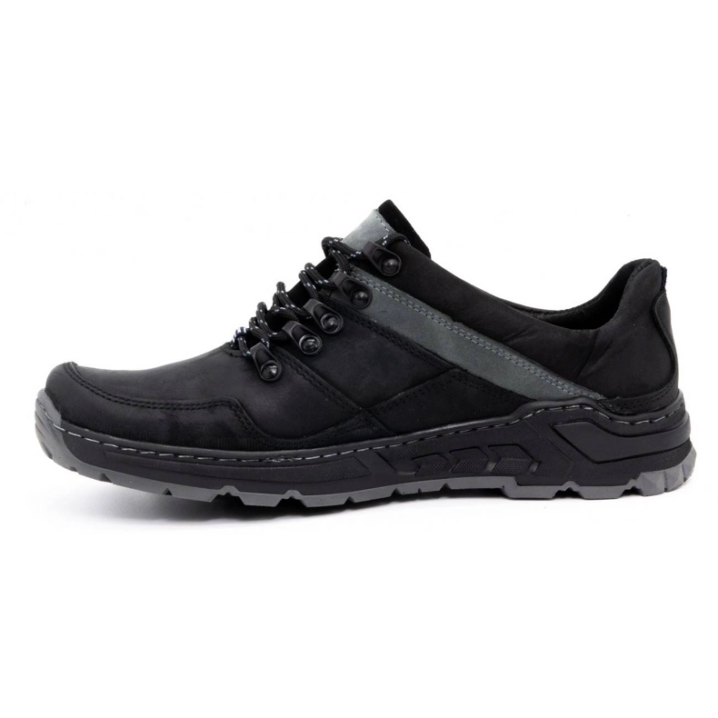 Olivier Scarpe da trekking da uomo in pelle 292GT nere nero 1