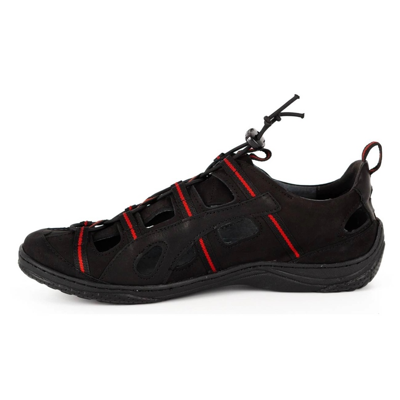 Kampol Scarpe traforate da uomo in pelle 26KAM nere nero 1