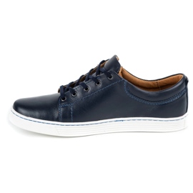 Olivier Scarpe casual da uomo in pelle 946MA blu navy 1