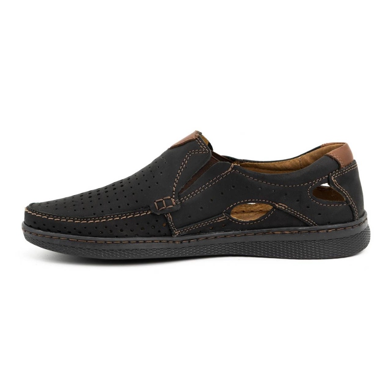 Olivier Mocassini da uomo in pelle 937MP scarpe nere nero 1