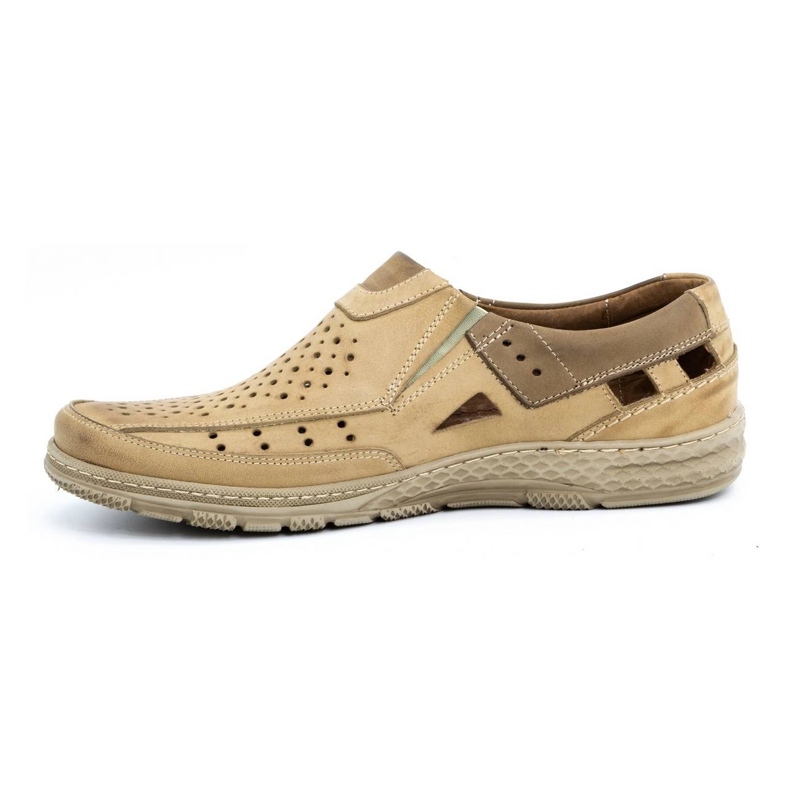 Olivier Scarpe da uomo mocassino in pelle beige 893MP 1
