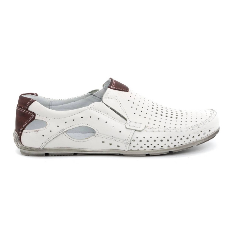 Olivier Mocassini da uomo in pelle bianca 901 scarpe estive 1