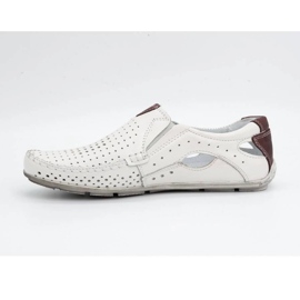 Olivier Mocassini da uomo in pelle bianca 901 scarpe estive bianco 2
