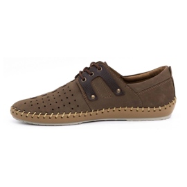 Olivier Scarpe estive da uomo in pelle 882LMA marrone 1