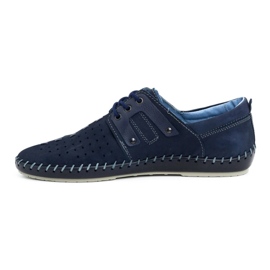 Olivier Scarpe estive da uomo in pelle 882LMA blu navy 1