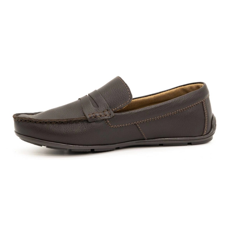 Olivier Mocassini da uomo in pelle marrone 894MA 1