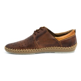 Olivier Scarpe estive da uomo in pelle 744LMA marrone 1