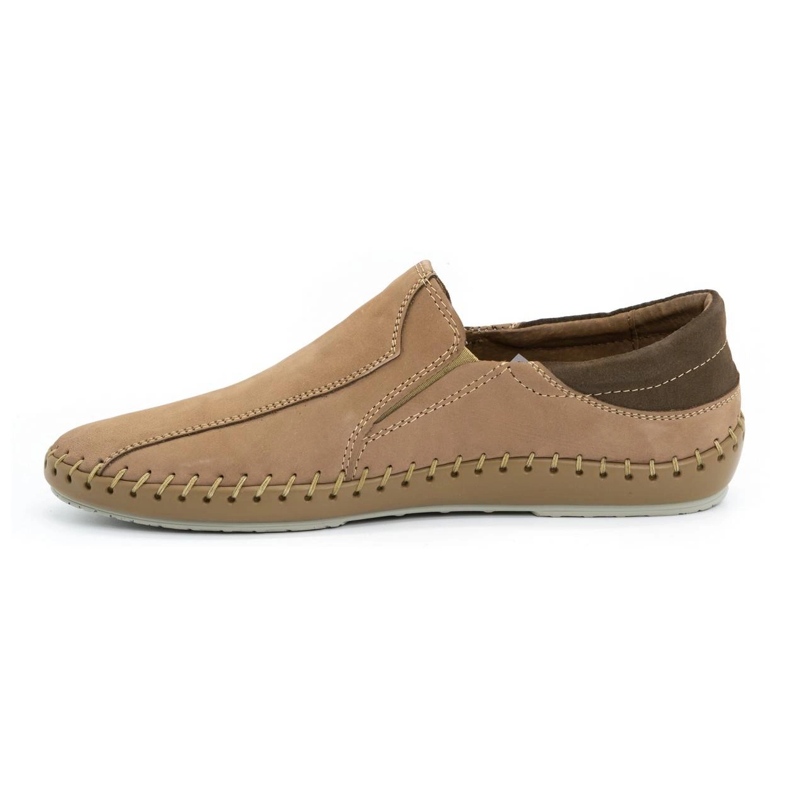 Olivier Scarpe da uomo mocassini in pelle 936MA beige 1