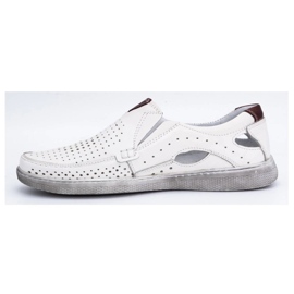 Olivier Scarpe da uomo in pelle 937MP bianche bianca 1