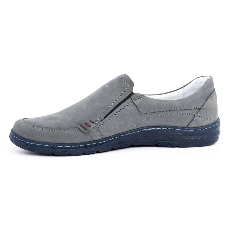 Olivier Mocassini da uomo in pelle grigi 943MA grigio 1
