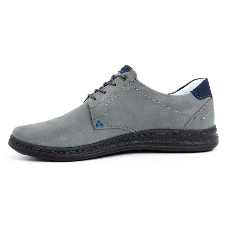 Olivier Scarpe casual da uomo in pelle 930MA grigio 1