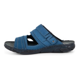 Olivier Ciabatte da uomo in pelle 460MP blu 1