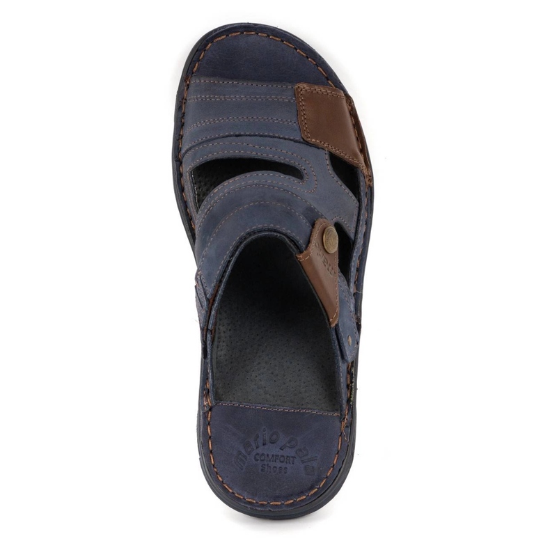 Olivier Ciabatte da uomo in pelle 460MP blu navy 1