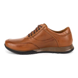 Olivier Scarpe casual da uomo in pelle 902KNT marrone 1