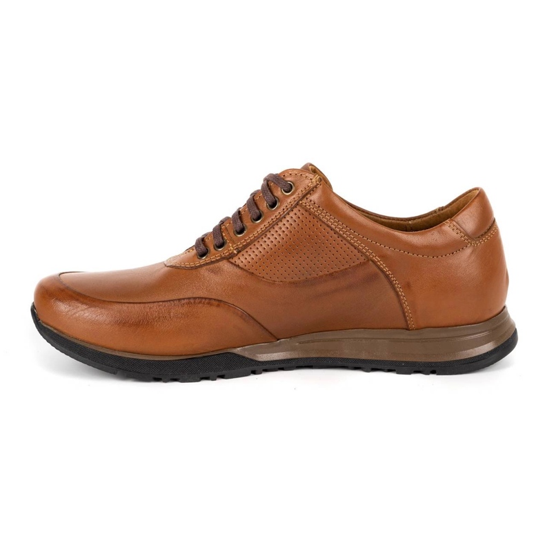 Olivier Scarpe casual da uomo in pelle 902KNT marrone 1