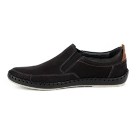 Kampol Mocassini da uomo in pelle 51KAM neri nero 1