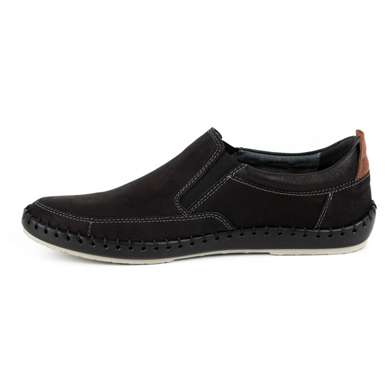 Kampol Mocassini da uomo in pelle 51KAM neri nero 1