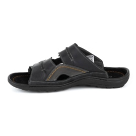 Olivier Ciabatte da uomo in pelle 335GT nere nero 1