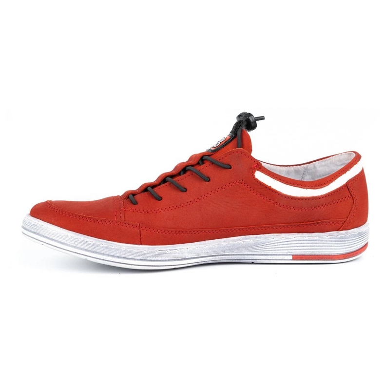 Polbut Scarpa casual da uomo in pelle K22N rossa nabuk rosso 1