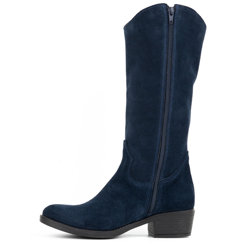 Olivier Stivali da donna in pelle Julia blu navy 1