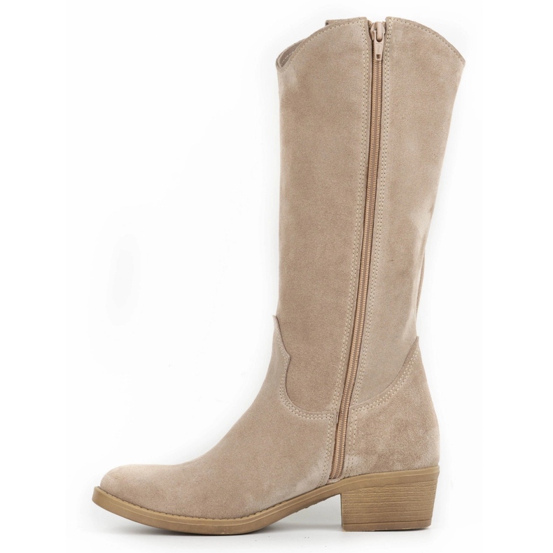 Olivier Stivali da donna in pelle Julia beige 1