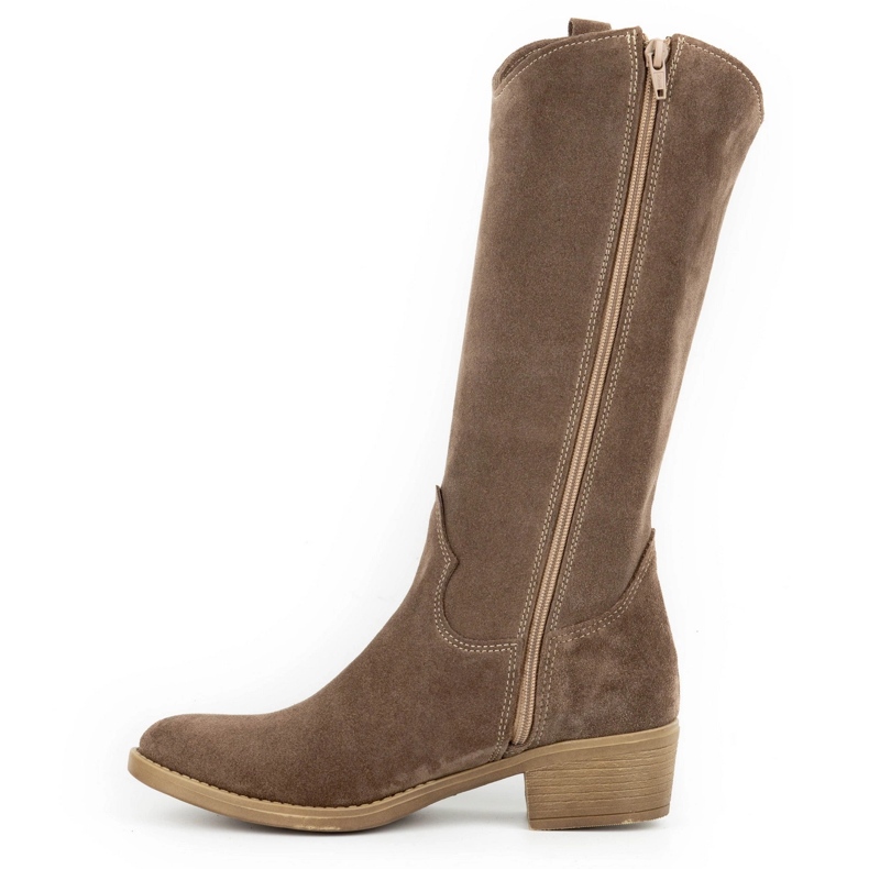 Olivier Stivali da donna in pelle Julia marrone 1