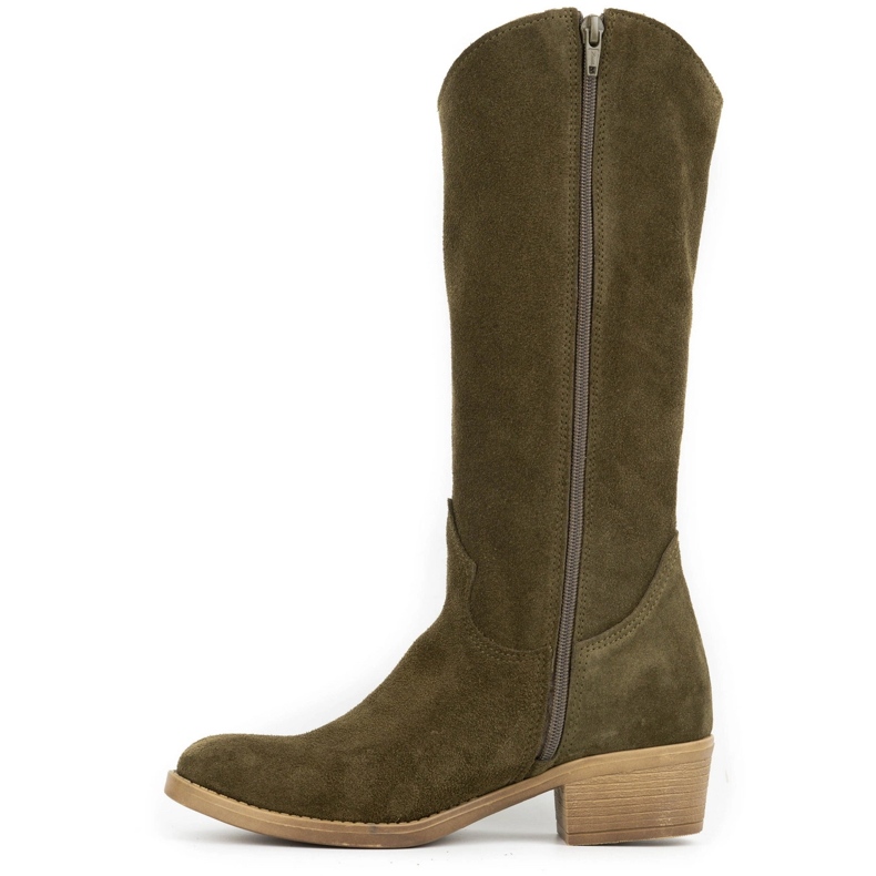 Olivier Stivali da donna Julia in pelle verde 1
