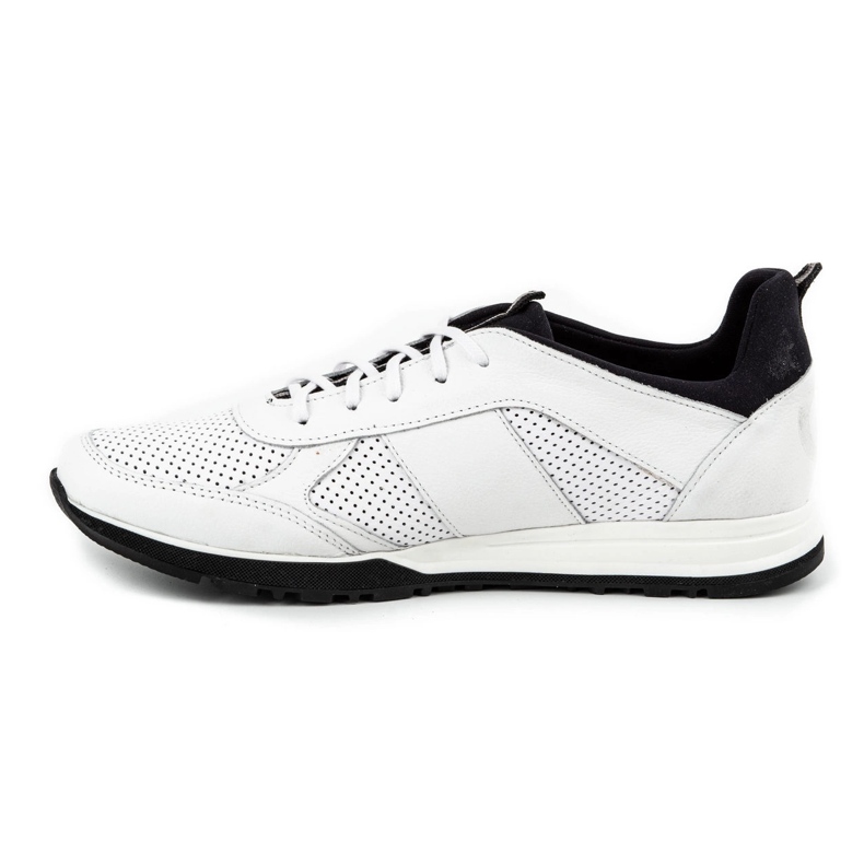 Polbut Scarpa casual da uomo in pelle 2111P bianca 1