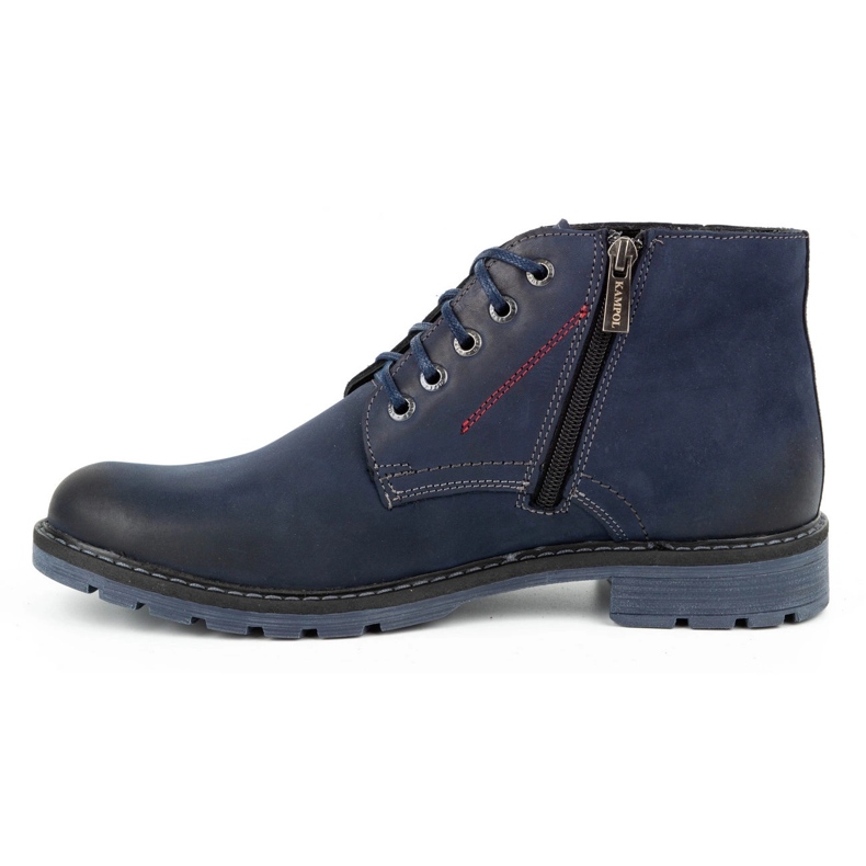 Kampol Stivali invernali da uomo in pelle 103KAM blu navy 1