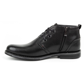 Kampol Scarpe invernali da uomo in pelle 135KAM nere nero 1
