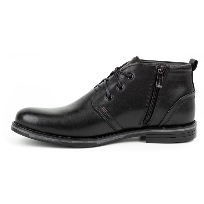 Kampol Scarpe invernali da uomo in pelle 135KAM nere nero 1
