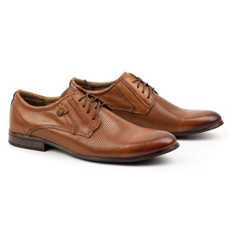 KOMODO Scarpe formali da uomo in pelle 850KL marrone 1