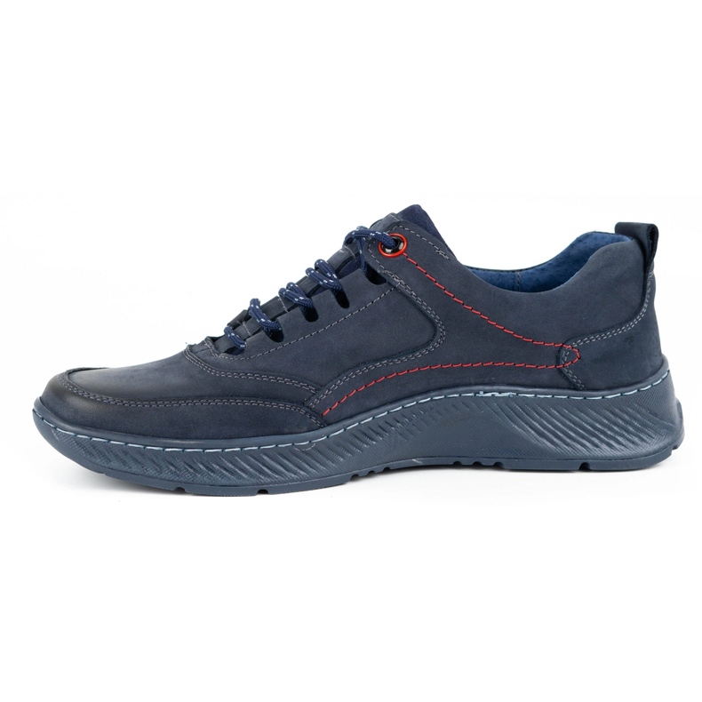 KOMODO Scarpa da uomo Sport 922K in pelle blu navy 1