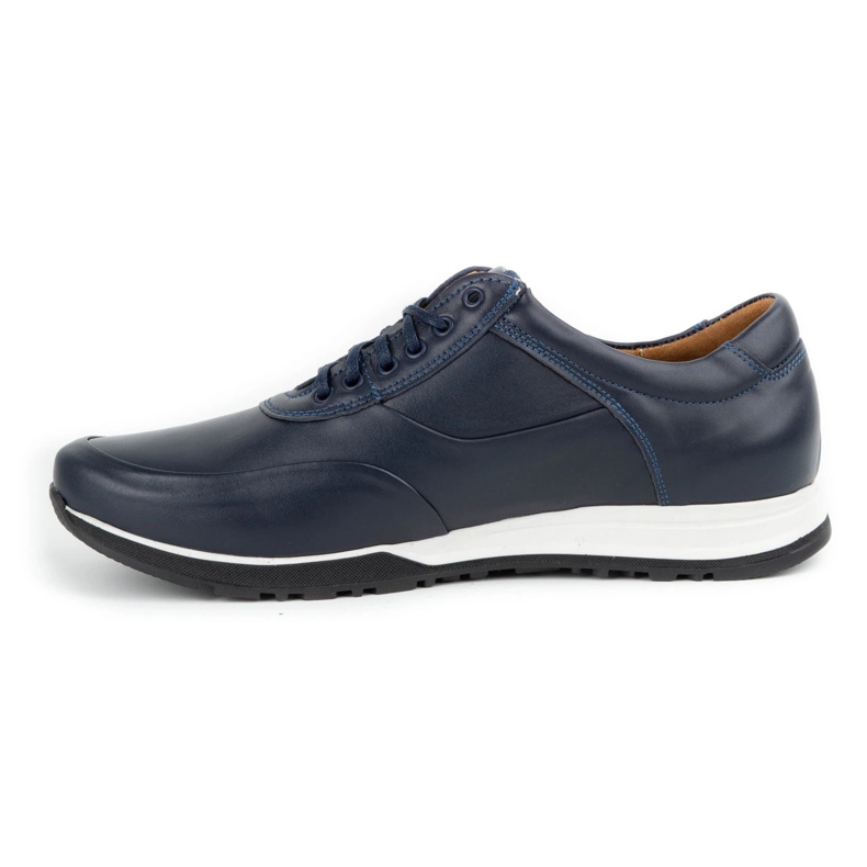 Olivier Scarpe casual da uomo in pelle 902KNT blu navy 1