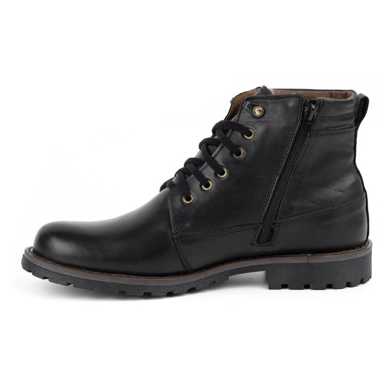 Olivier Stivali invernali da uomo in pelle 754 neri nero 1