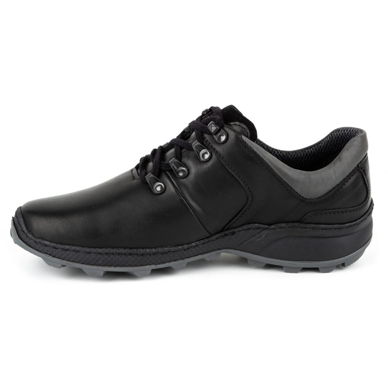 Olivier Scarpe da trekking da uomo in pelle 890MA nere nero 1