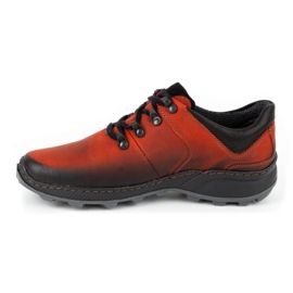 Olivier Scarpe da trekking da uomo in pelle 890MA rosse rosso 1