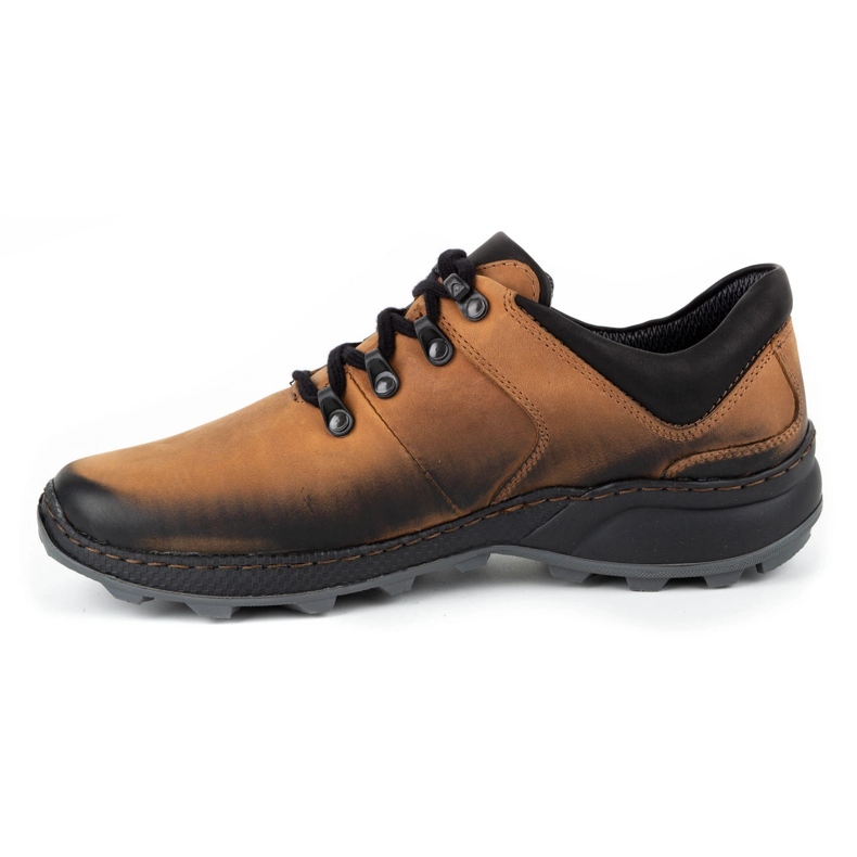 Olivier Scarpe da trekking da uomo in pelle 890MA rosse multicolore 1