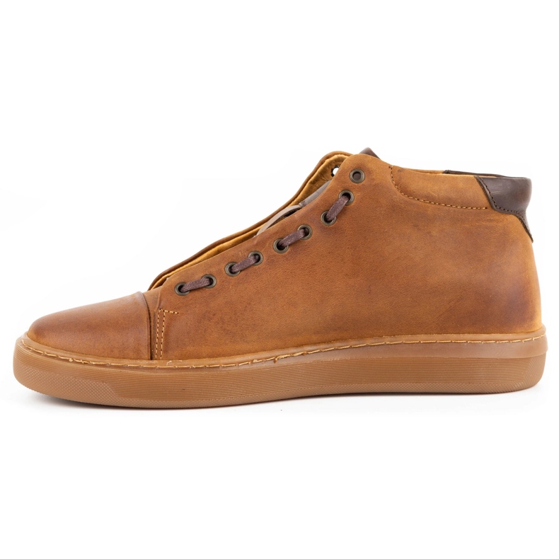 Polbut Scarpe da uomo in pelle 2110sw cammello marrone 1