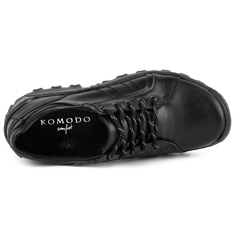 KOMODO Scarpe da trekking da uomo in pelle 636 nere nero 1