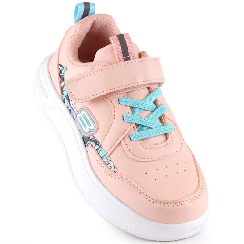 Scarpe sportive con velcro Miss Jr EVE419 rosa 1