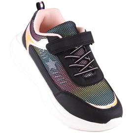 Scarpe sportive con velcro Miss EVE422 nere nero 1