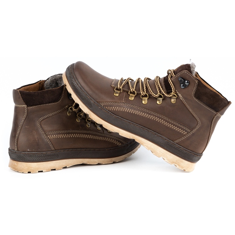 Olivier Scarpe da uomo isolate in pelle 378MA marrone 2